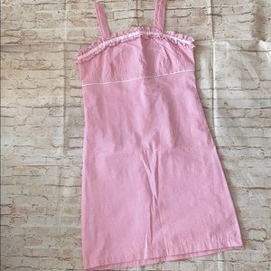 KC Parker Pink & White Striped Seersucker Sundress